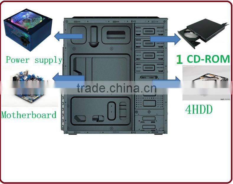 0.4mm SPCC flat front panel atx vertical computer case