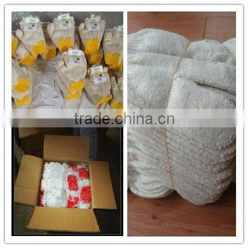 Bleach White Dot 100% Cotton Knited GLoves Cotton Stirng Knit Cotton Gloves Knitted Working GLoves PVC dot Palm Cotton Gloves
