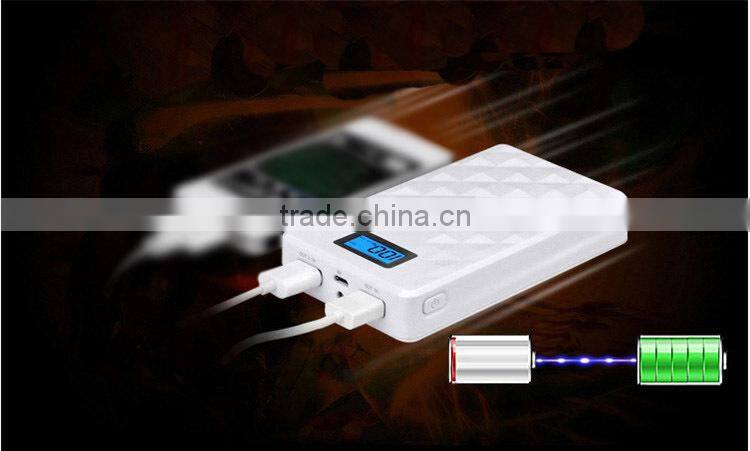 13000mah usb rechargeable battery power bank with lcd display for tablet