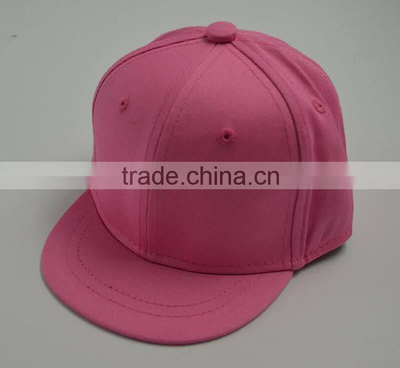 High Quality Custom Blank Flat Brim 6 Panel Snapback Cap/Hat