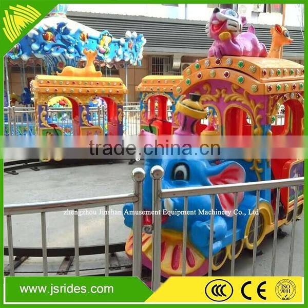 Commerical kids games track train amusement ride electric train ride