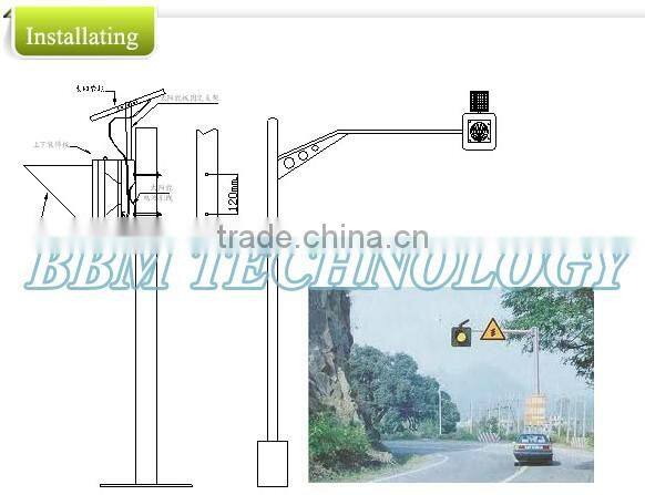 Environmentally-friendly solar led traffic light with 5mm LED