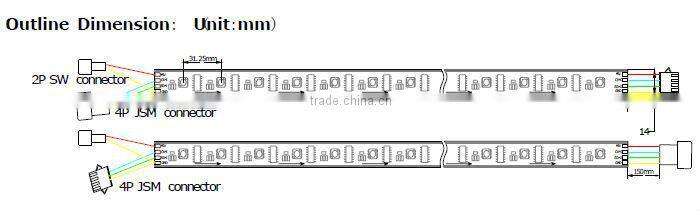 ws2801 pixel rgb addressable led strip DMX control