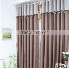 2015 hot sale 016 linen like curtain fabric ; made up curatin in hotel or home