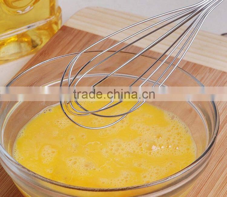Manual stainless steel mixer beat eggs household blender bold stainless steel round bar handle Small Medium Large Whisk D09