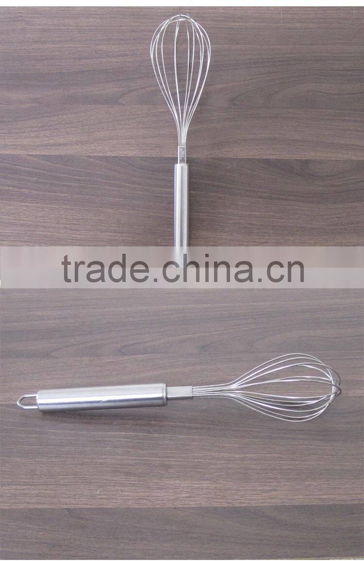 Manual stainless steel mixer beat eggs household blender bold stainless steel round bar handle Small Medium Large Whisk D09