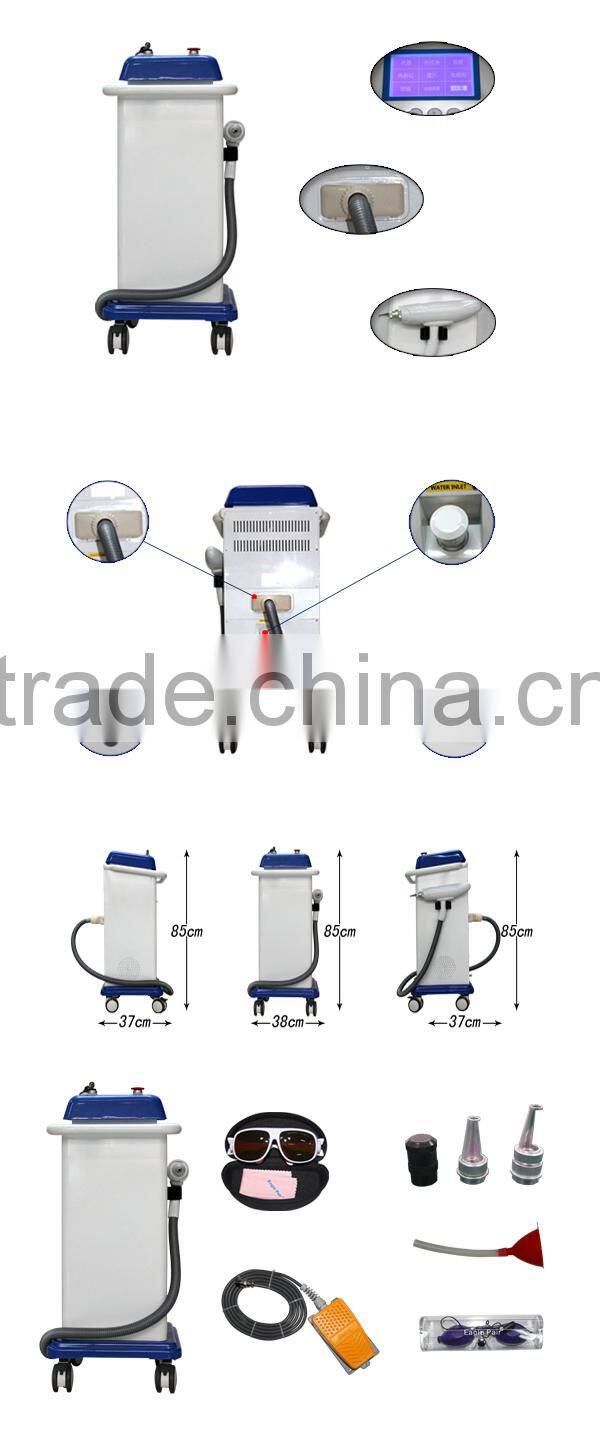 Easy work professional 1064nm 532nm Portable Q Switched Nd yag laser ipl tattoo removal machine