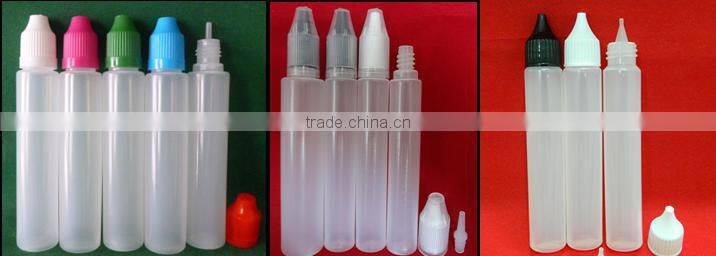 vape juice PE bottles e liquid pen shape plastic bottles with thin dropper