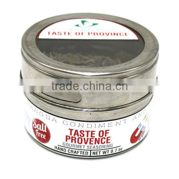 Taste of provence | gourmet salt free seasoning blends in stainless steel tin with strong megnetic backing