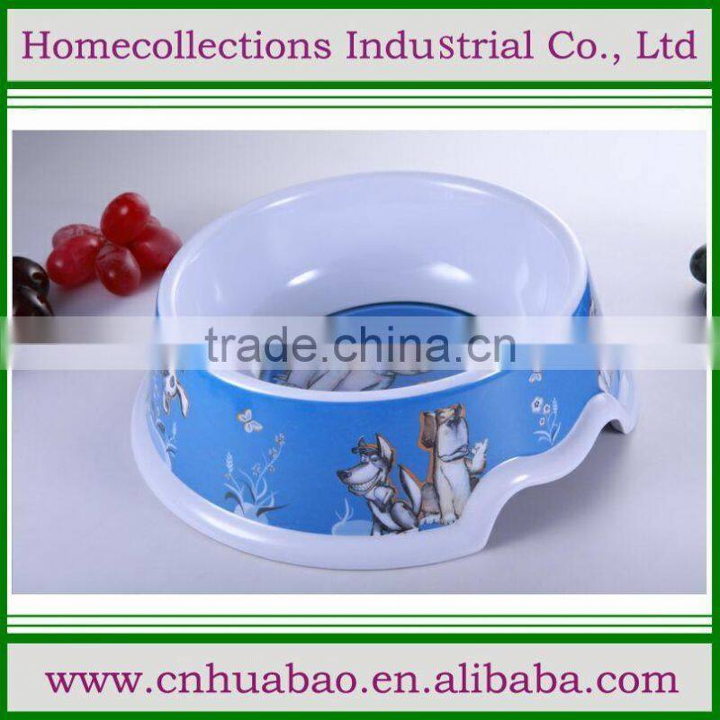 2016 popular Convenient double dinner stainless steel pet bowl manufacturer,red color