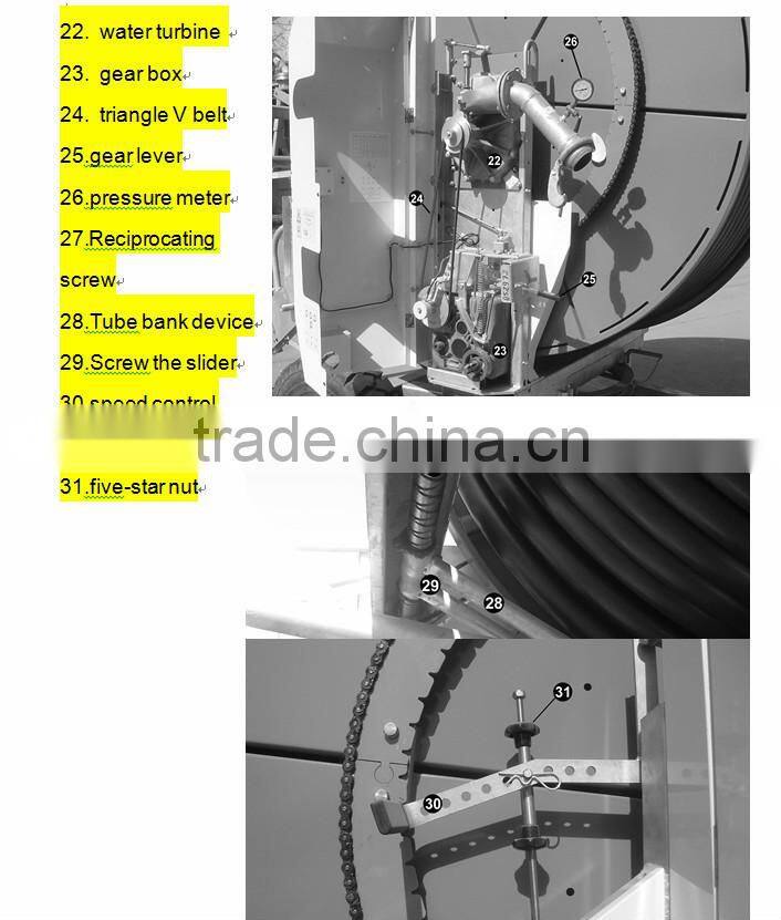 2016 best selling farm irrigation system,farm irrigation sprinkler equipment,mobile traveling irrigati With ISO 9001 certificate