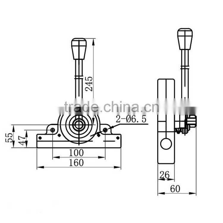 GJ1105 ISO9001:2008 Certificate push pull cable lever hydraulic controls