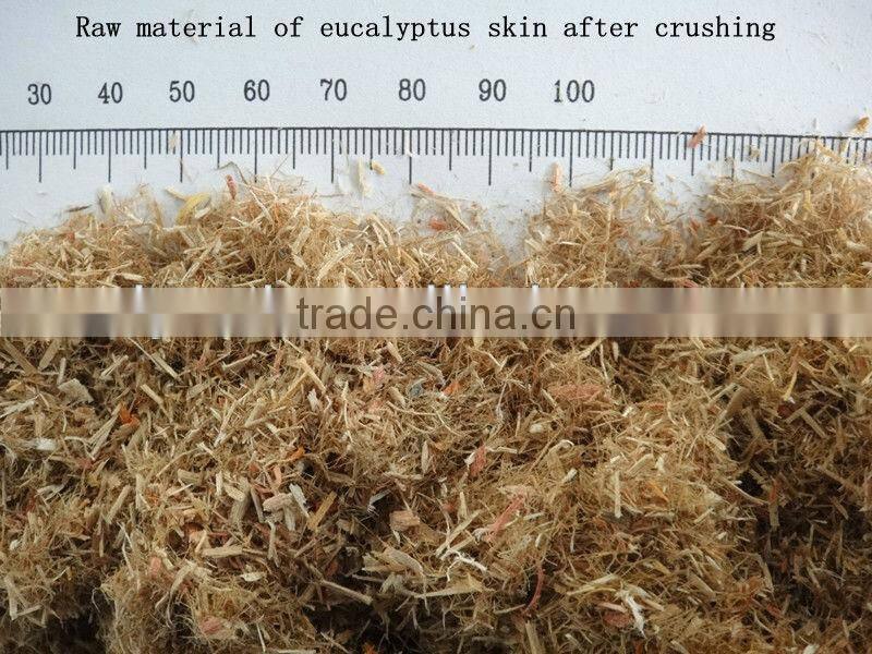 Hammer mills with eucalyptus wood skin after crushing