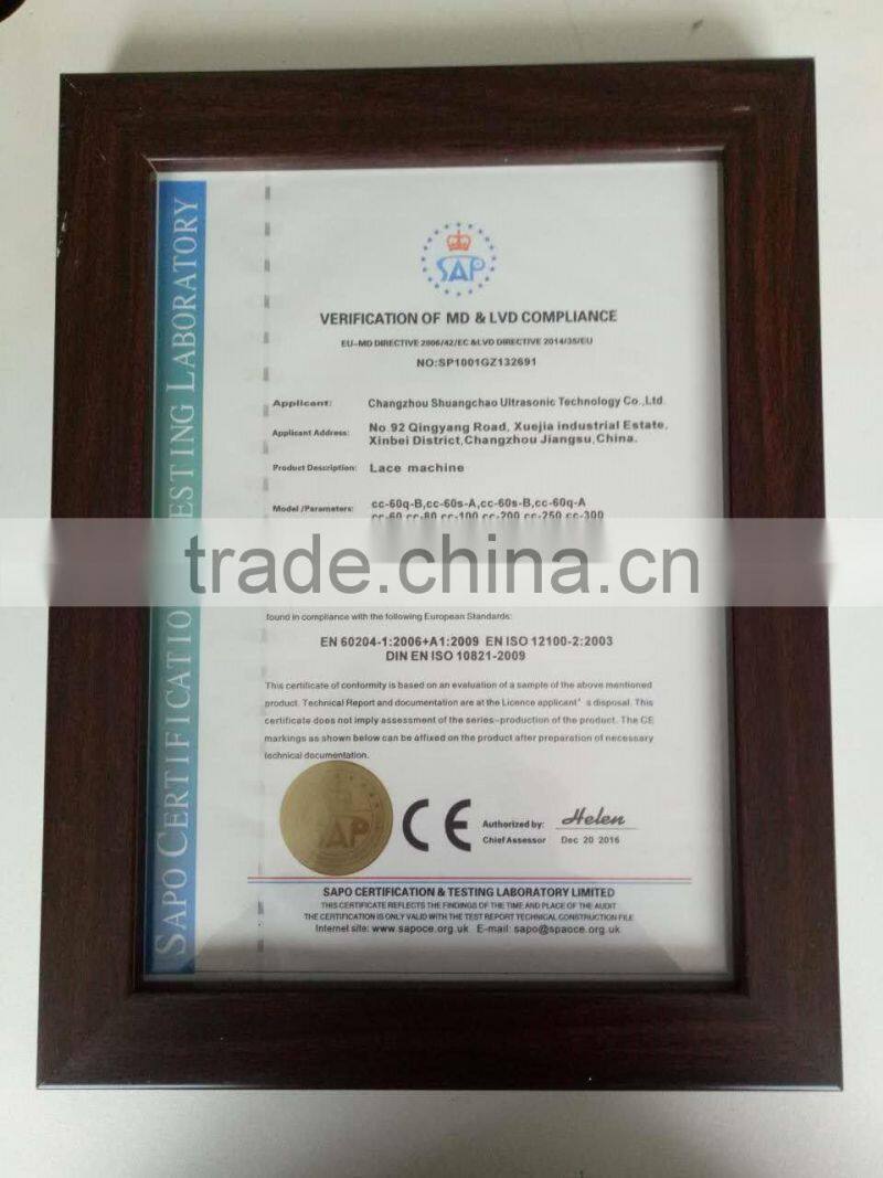 CE ultrasonic cc-60 sealing sewing machine
