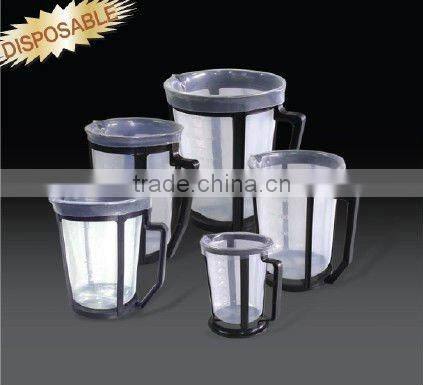 plastic clear color PE flexable paint mixing cups