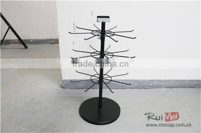 3-Tier Rotating Metal Wire Fashion Jewelry Display Table