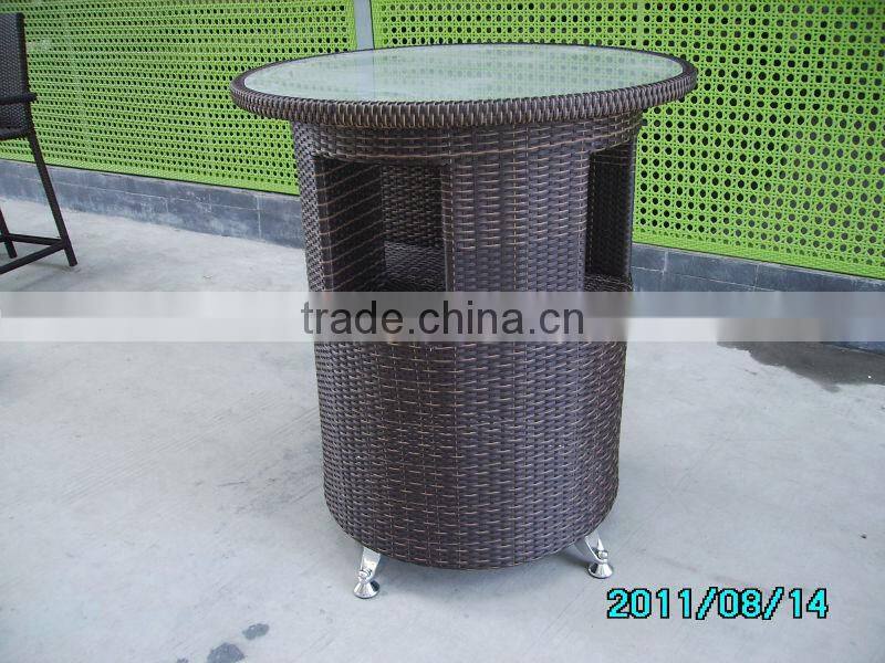 F- FT018+FC044 low price ergonomic relax indoor rattan furniture bar set