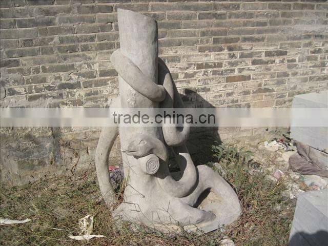 Outdoor Snake Stone Carved