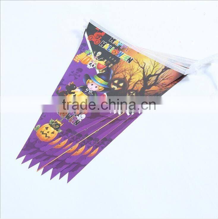 Halloween Decoration Supplies Triangle Flags Party String Hanging Decorative Flags For Wholesale