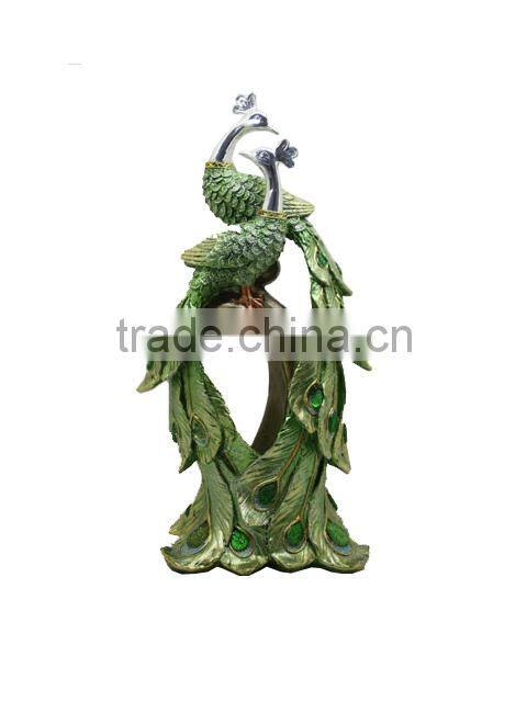 resin peafowl animal figurine peacock home decoration