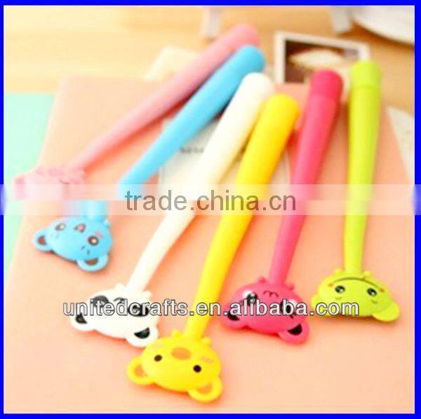 bendable animal head shape ball point pen