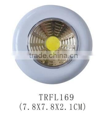 Round shape plastic COB touch light LED push light