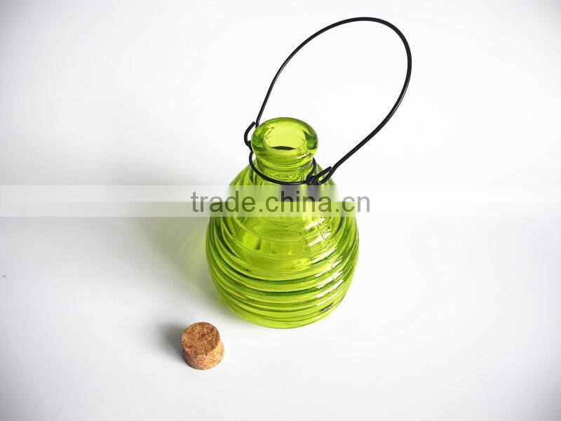 stripe glass fly insect catcher with hole and hanging handle