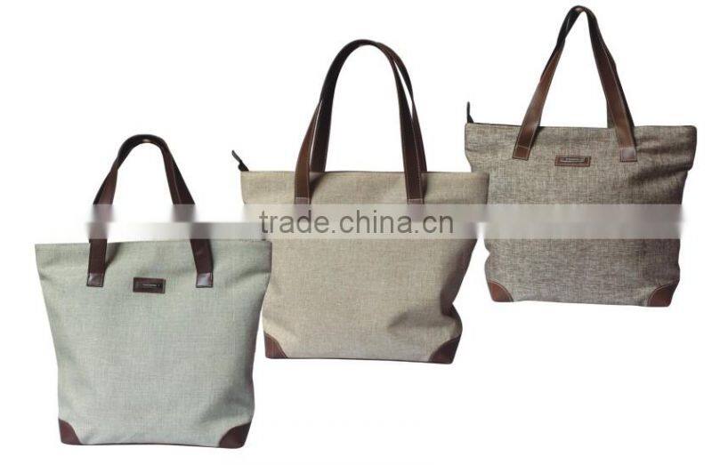 Linen Fashionable Shopping Tote Storage Bag