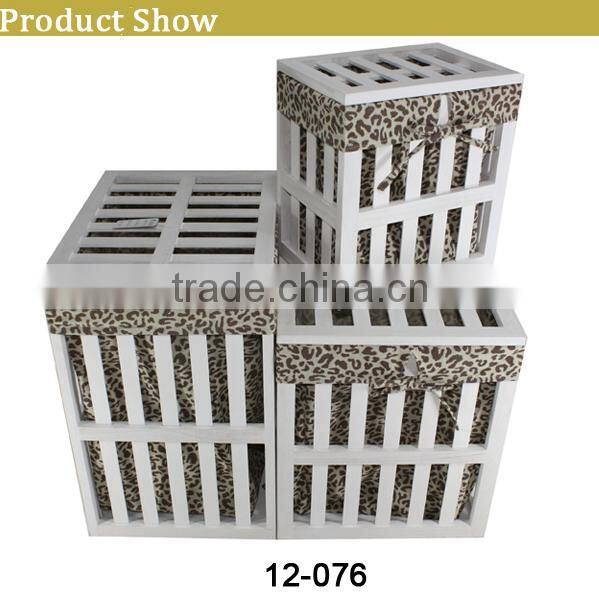 wooden box for dirty clothes