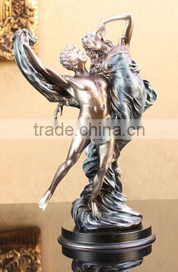 Couples dolphins for home resin decoration