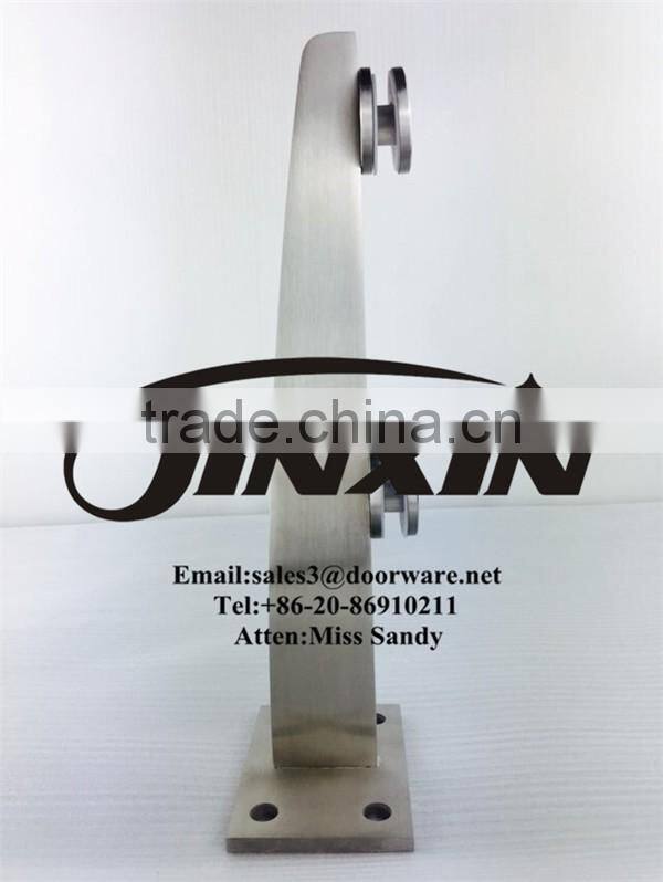Single Flat Bar Glass Short Post For Tempered Glass