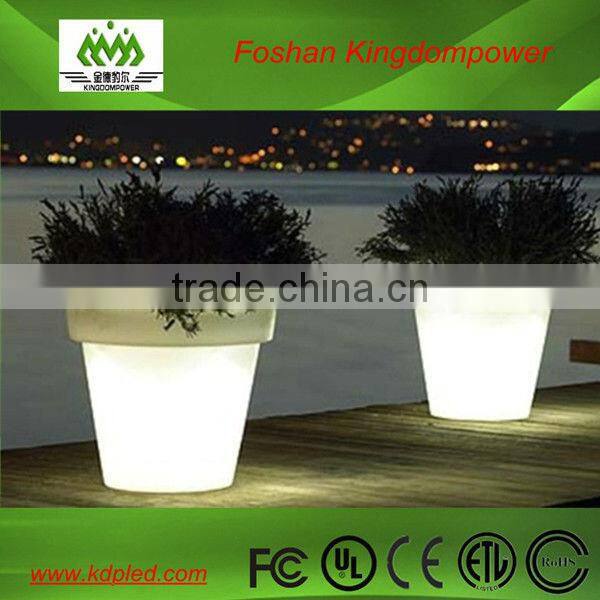 Beautiful decoration flashing plastic illuminated led wedding flower pot