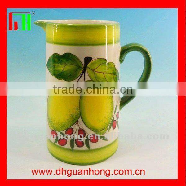 Hot sale Dolomite handpainted ceramic water can