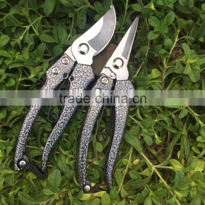 high grade and good quality pruning shear with powder coating zinc alloy handle