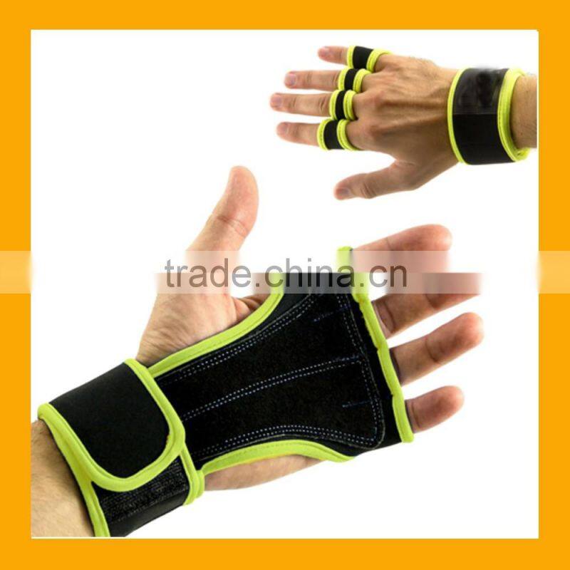 Full Palm Protection Neoprene Grips With Slicone Dots Power Lifting Weight Grips