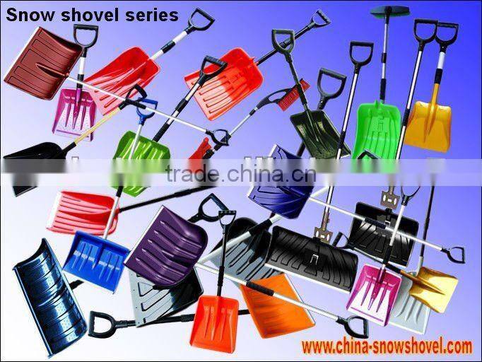 2-in-1 double handle snow shovel with ice scraper (G804-B)