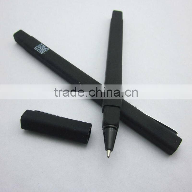 2014 cheap popular advertising black square ball pen