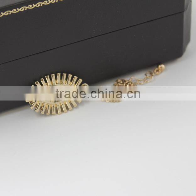simple rhinestone evil eye charm gold chain bracelet