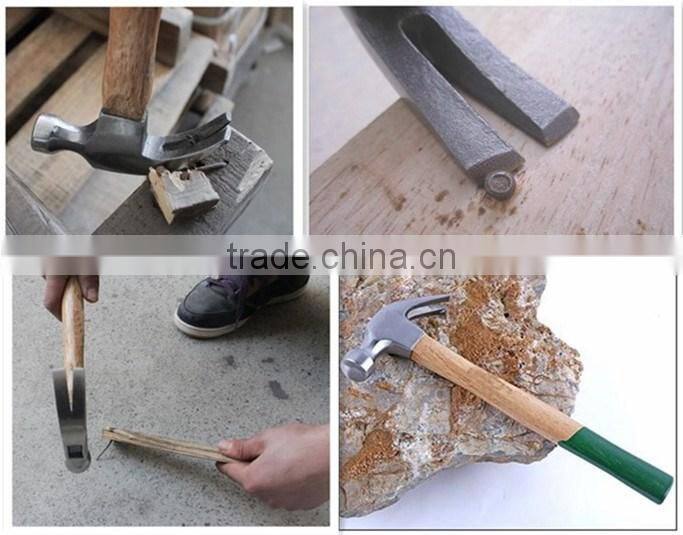 16oz claw hammer wood handle shaft fibreglass magnetic steel head curved nail removal