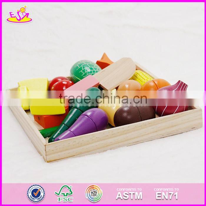 2017 Top fashion children cutting wooden food toys W10B173-S
