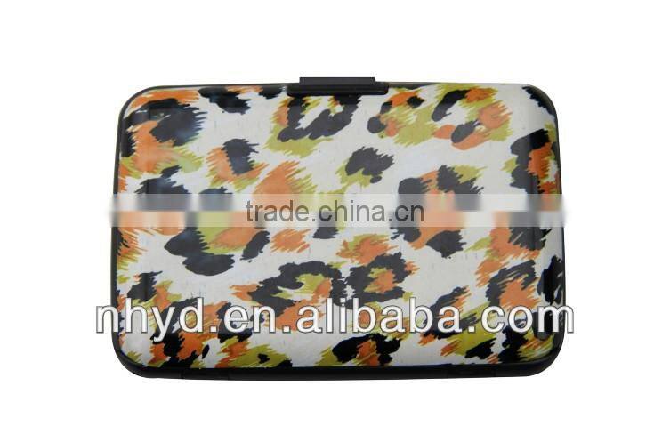 Customized colors card guard aluminum wallet