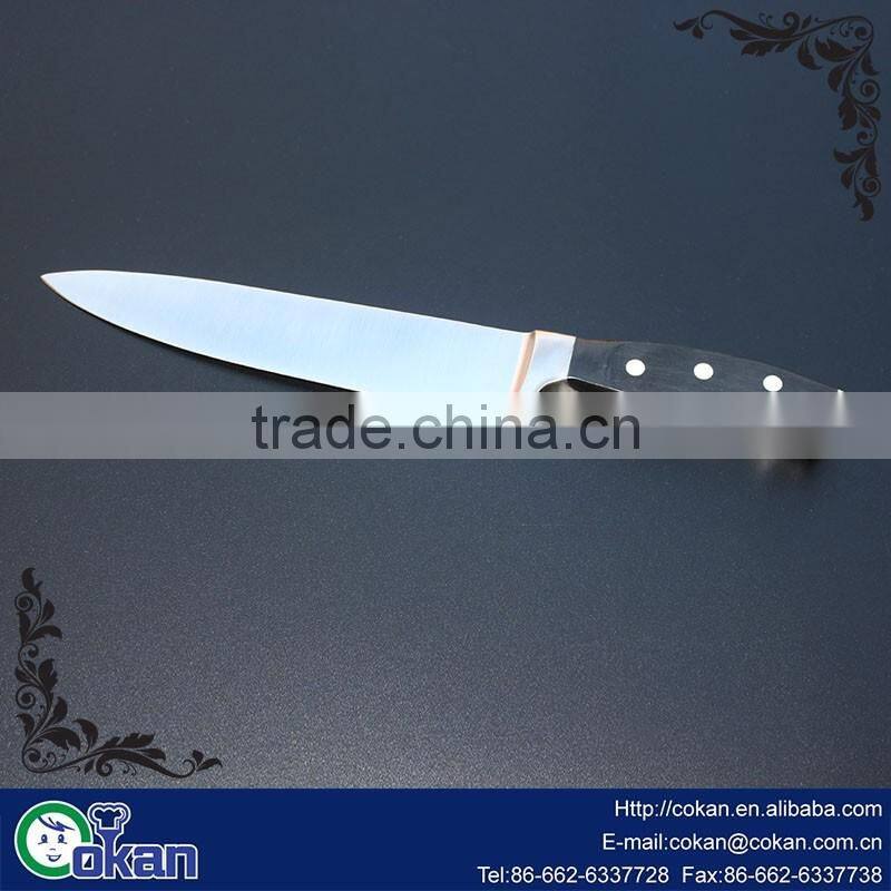 CK-3112 High Quality stainless steel Coarse bread knife with wood handle