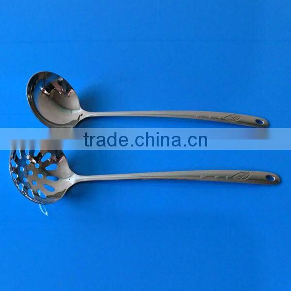 2 pcs kitchen tool set,Slotted Soup Spoon & Soup Spoon RH -0264