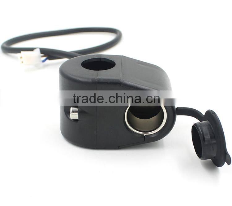 Handlebar Power Plug Socket Cigarette Lighter 12V For Motorcycle