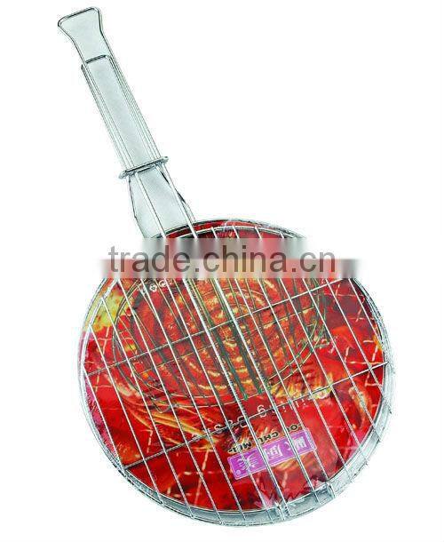 barbecue wire mesh with folding handle