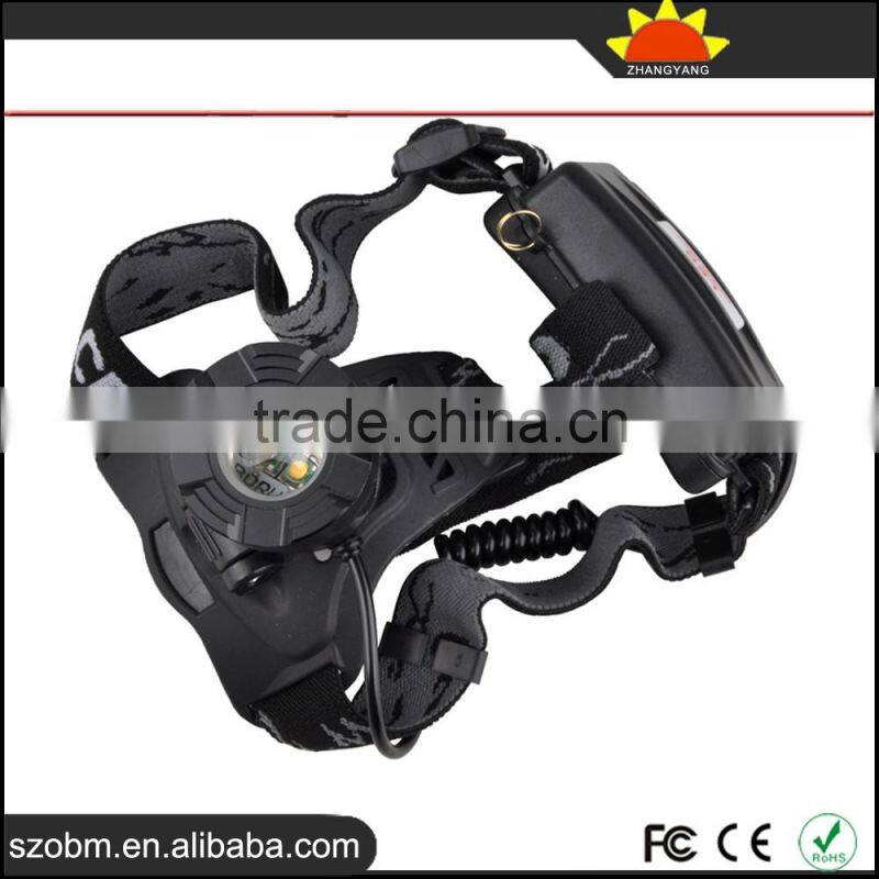 XP-E 2 Bulbs White and Yellow Light LED 4 Mode Zoom Adjustable Headlamp