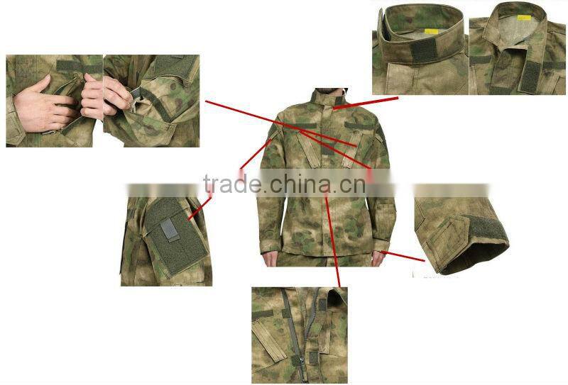ACU army camouflage military twill/ ripstop uniform,Military uniform ripstop manufactory