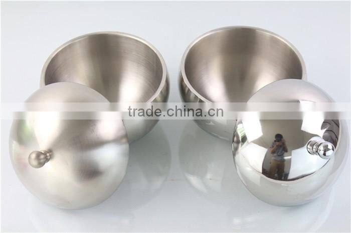 Spherical Stainless Steel Ice Bucket Ice Container With Lid