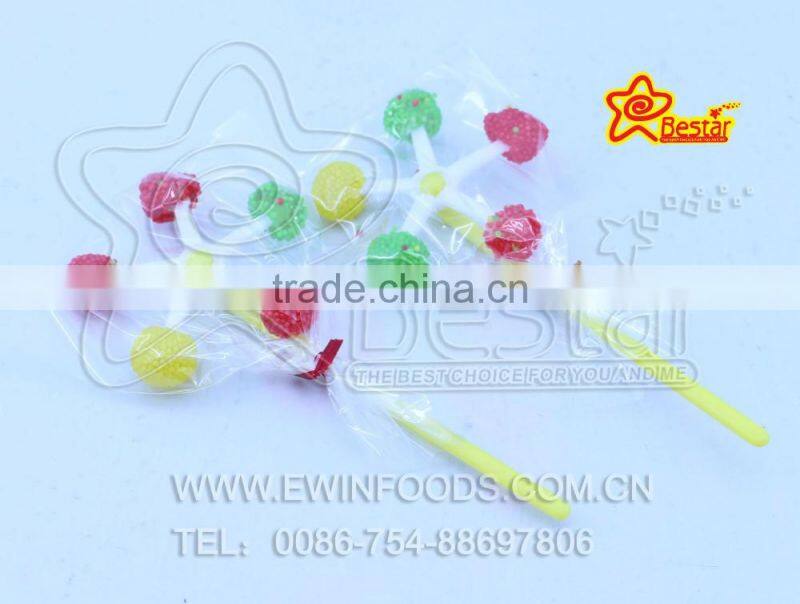 Jelly Gummy Lollipop Windmill Shape Soft Candy