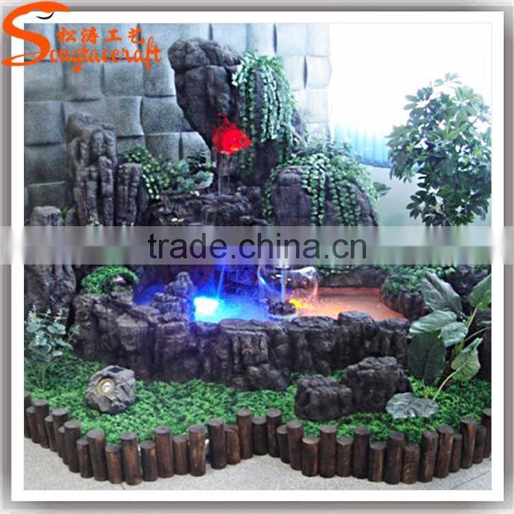 Hot sale Artificial Fountain indoor decoration customized fiberglass artificial water fountain